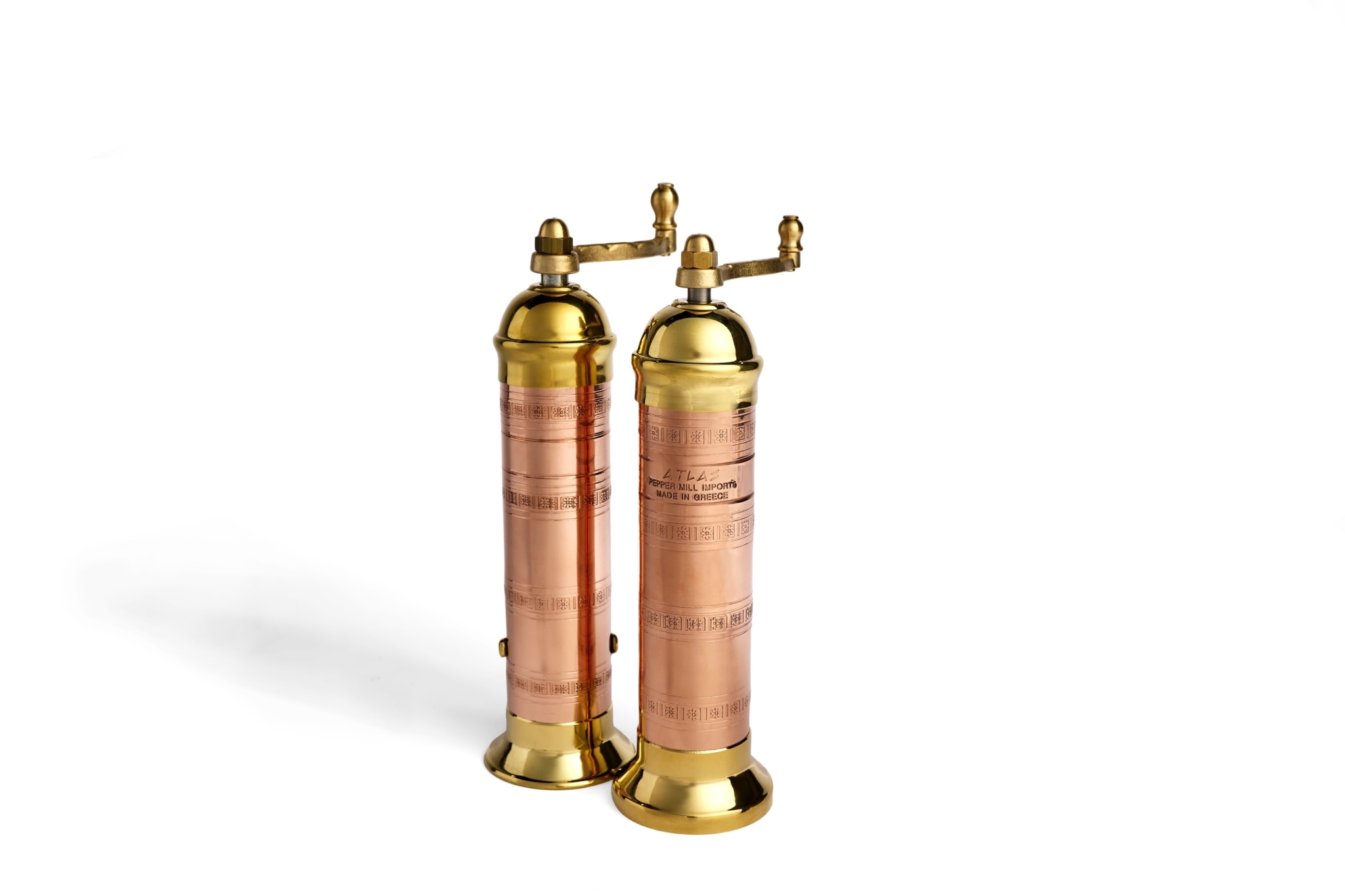 Copper and Brass Salt and Pepper Mill Set