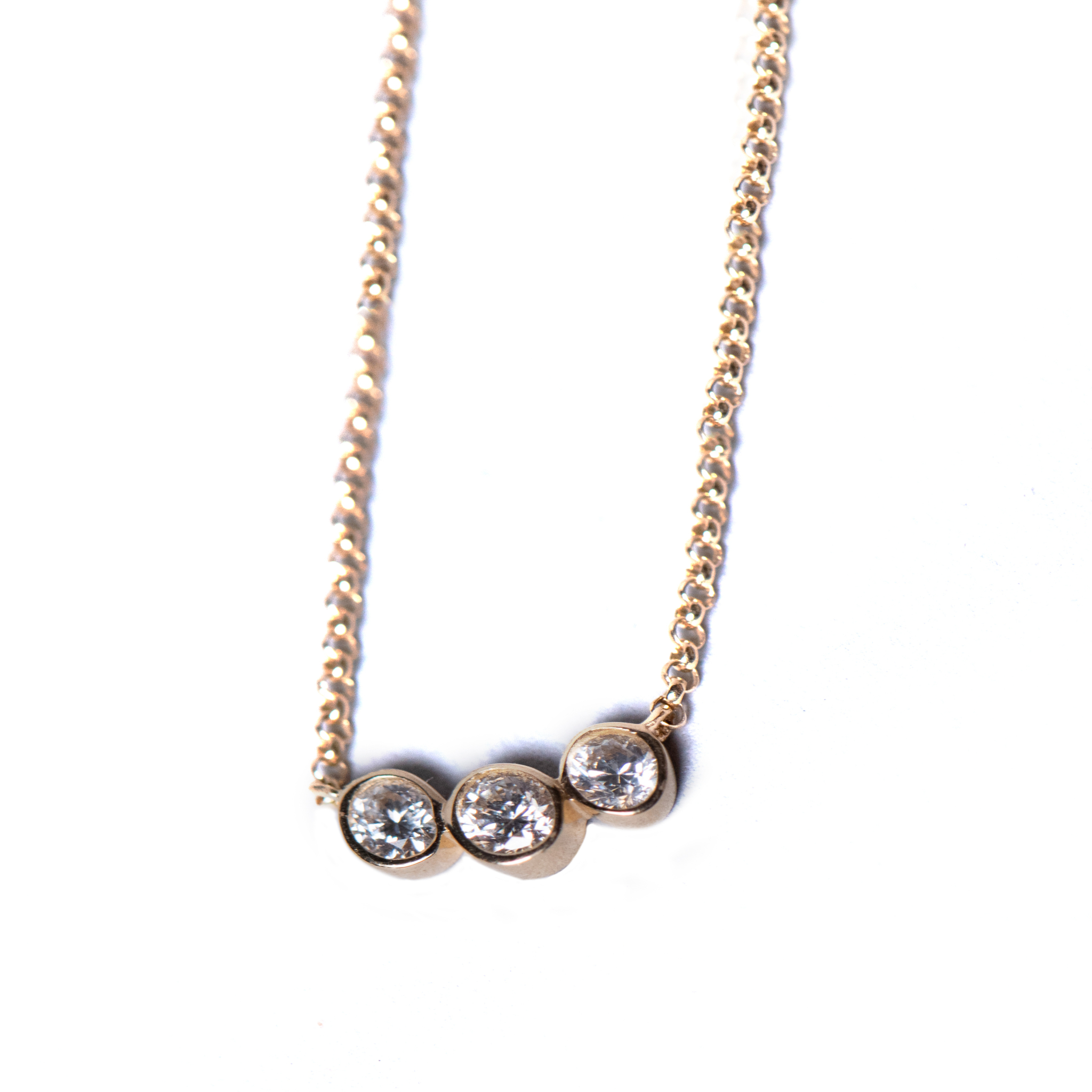 Patricia Marie Three Diamond Necklace