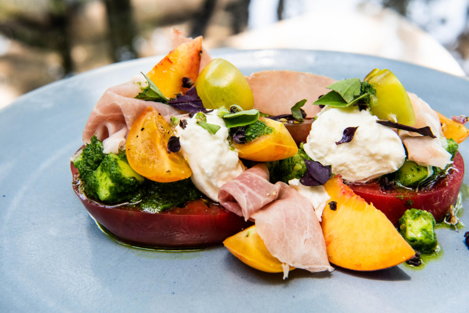 Tomato, Peach and Burrata Salad, Sous Chef Trevor Iaconis